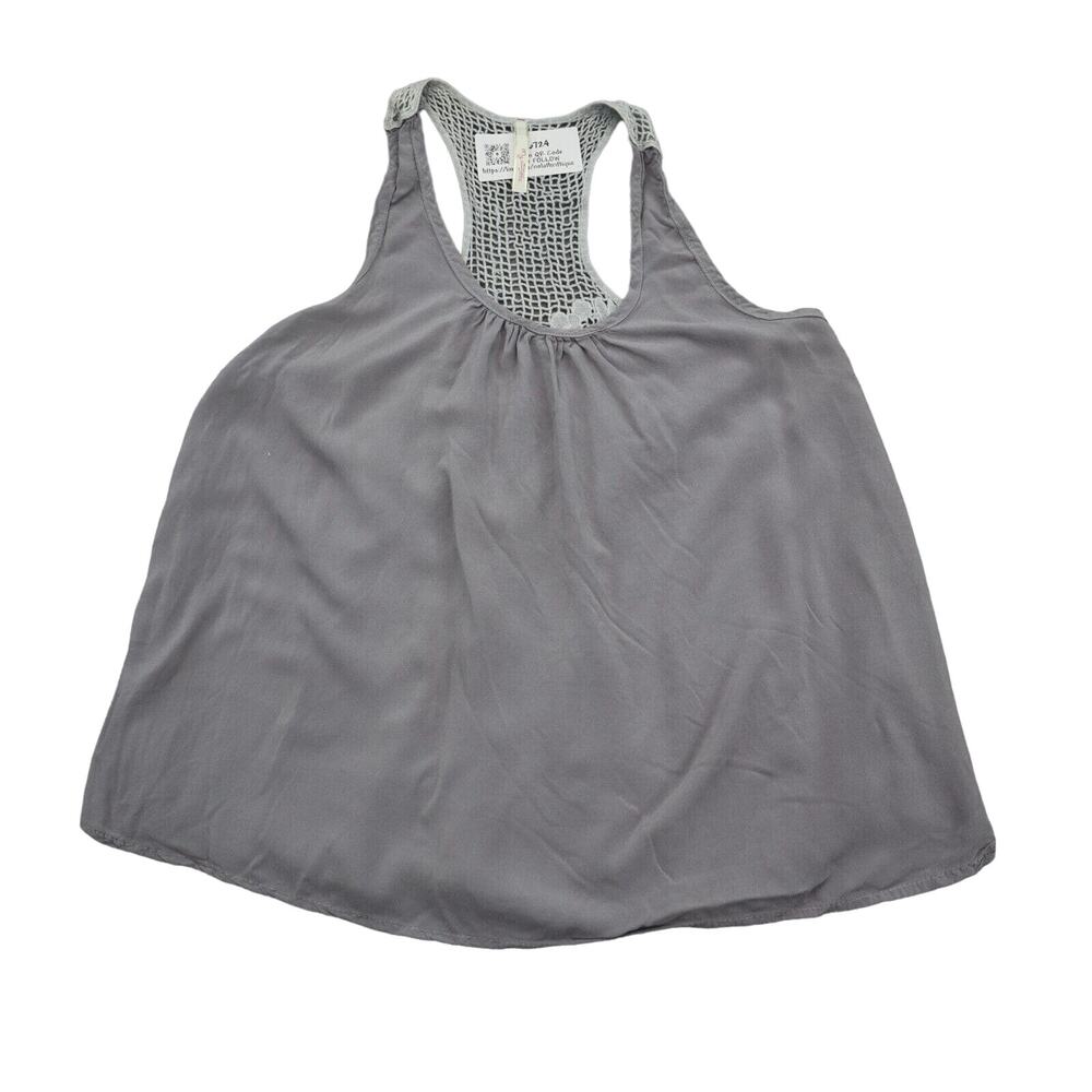 My Story Shirt Womens S Gray Knit Sleeveless Scoop Neck Pullover Tank Top